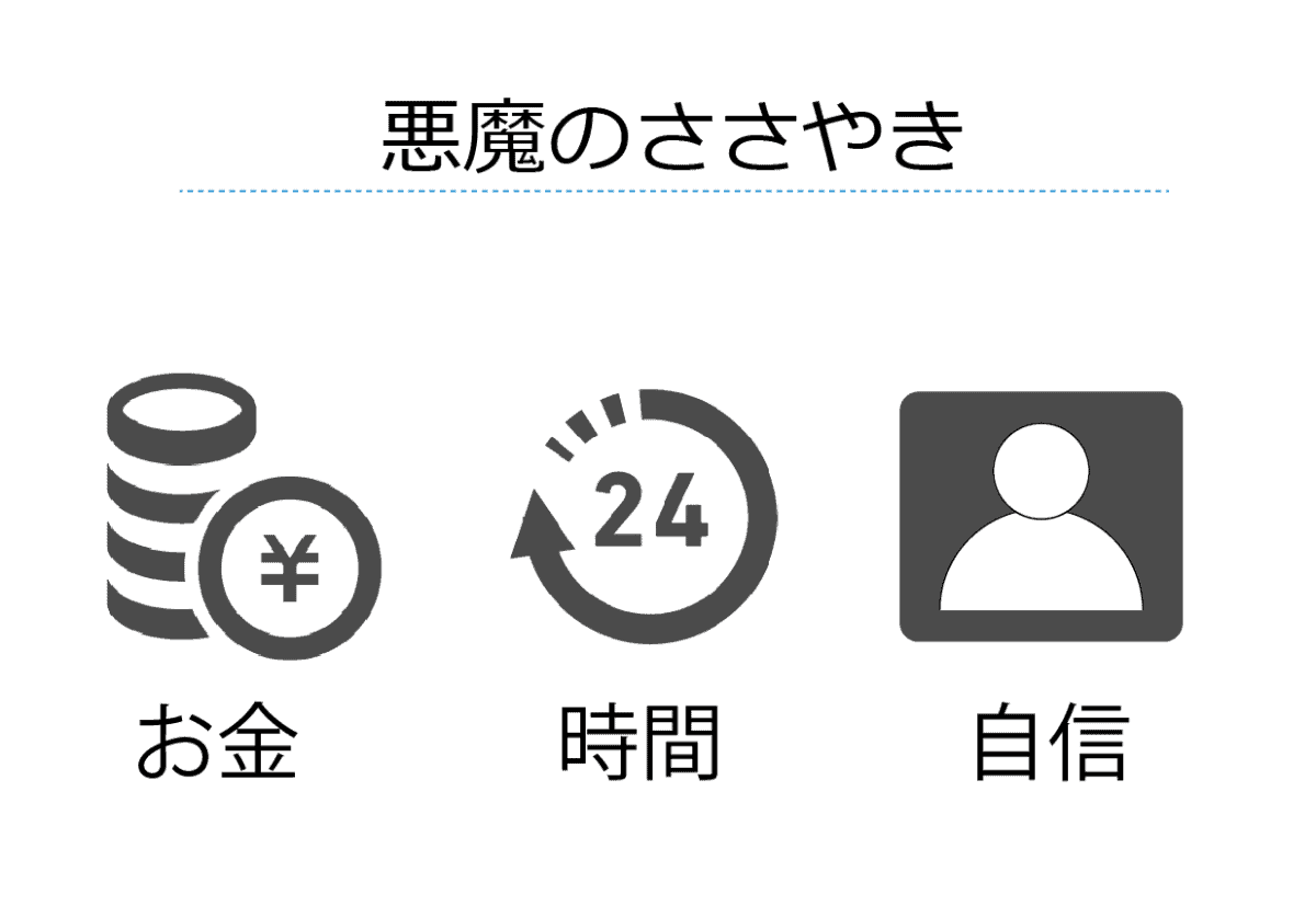 お金・時間・自信がない