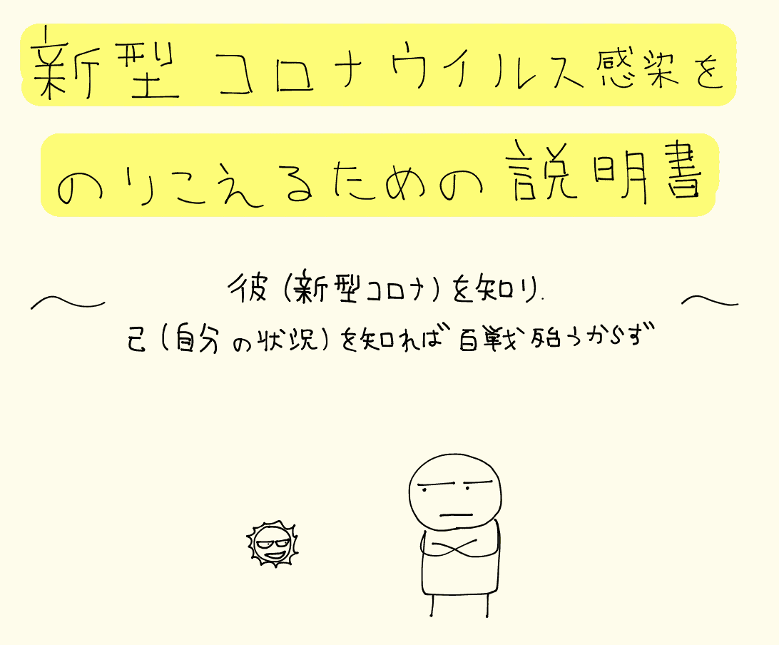 新型コロナウイルス感染をのりこえるための説明書